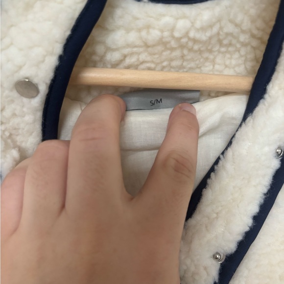 Parke Cream/Navy Fleece size S/M - Picture 4 of 5